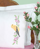 Jack Dempsey Stamped Pillowcases W/White Perle Edge 2/Pkg-Finch - 5A002355-1G6Q9 Jack Dempsey Stamped Pillowcases W/White Perle Edge 2/Pkg-Finch - 5A002355-1G6Q9