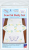 Jack Dempsey Stamped Dresser Scarf & Doilies Perle Edge-Cross-Stitch Butterfly  5A002350-1G6R3 - 013155963472