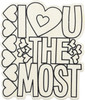 CousinDIY MDF Shape-I Heart You Most 33573221 - 037015732213