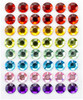 CousinDIY Acrylic Adhesive Gems 10mm-Rainbow - A50026P9-3338