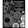 Stamperia Stencil 7.87"X9.84"-Fortune Macrocosm Mixed Patterns 5A00254T-1G83V