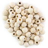 CousinDIY Wood Round Beads 70/Pkg-Natural 0.5" - 20326865