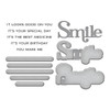 Spellbinders Clear Stamps And Die Set By Lisa Horton-You Make Me Smile 5A0028LC-1GBN2