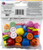 CousinDIY Fun Pack Wood Smiley Beads 40/Pkg-Assorted Colors - 34734160