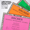 Arches Aquarelle Hot Pressed Watercolor Block 9"x12"- 140lb, 20 Sheets - 5A00298R-1GCN3