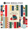 Carta Bella Double-Sided Mega Paper Pad 6"X6"-Back To School 5A002949-1GCDM - 732388412020