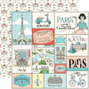 25 Pack Paris Double-Sided Cardstock 12"X12"-Paris Journaling Cards 5A00294C-1GCGR - 732388426720