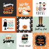 25 Pack Spooktacular Halloween Double-Sided Cardstock 12"X12"-4X4 Journaling Cards 5A0028SN-1GBZG