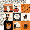 25 Pack Halloween Fun Double-Sided Cardstock 12"X12"-4X4 Journaling Cards 5A0028T3-1GBYW - 732388395026