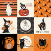 25 Pack Halloween Fun Double-Sided Cardstock 12"X12"-4X4 Journaling Cards 5A0028T3-1GBYW