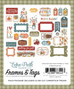 3 Pack Echo Park Cardstock Ephemera-Frames & Tags, Sweater Weather 5A0028VS-1GC09