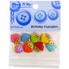 6 Pack Dress It Up Embellishments-Birthday Cupcakes DIUBTN-1G5LJ - 787117604658