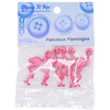 6 Pack - Dress It Up Embellishments-Fabulous Flamingos - DIUBTN-1G5L6 - 787117596915