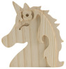 Ready To Finish Thick Standing Wood Shape-Unicorn Head 5A002335-1G65M - 726465507822