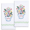 Jack Dempsey Stamped Decorative Hand Towel Pair 17"X28"-Watering Can - 320 637 Jack Dempsey Stamped Decorative Hand Towel Pair 17"X28"-Watering Can - 320 637