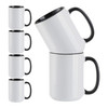 Craft Express Contrast Black Handle Sublimation Mugs 6/Pkg-15oz CEB21T01 - 655471009610