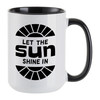 Craft Express Contrast Black Handle Sublimation Mugs 6/Pkg-15oz CEB21T01