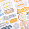 3 Pack - Jen Hadfield Flower Child Thickers Stickers 47/Pkg-Phrase W/Silver Holographic Foil - JH014152