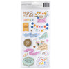 3 Pack American Crafts Life Of The Party Thickers Stickers 34/Pkg-Gold Foil Phrase 34025843
