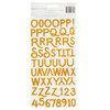3 Pack American Crafts April And Ivy Thickers Stickers 141/Pkg-Alpha, Gold Glitter 34025587