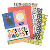 2 Pack Amerian Crafts Double-Sided Paper Pad 6"X8" 36/Pkg-Black Foil, Whatevs 34030585