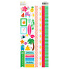 3 Pack - Pebbles Fun In The Sun Cardstock Stickers 6"X12"-Holographic Foil - 34030656