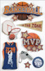 3 Pack - Paper House 3D Stickers 4.5"X7.5"-Basketball - STDM16E