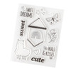 3 Pack American Crafts Hello Little Girl Mini Stamp Set-11/Pkg 34030050