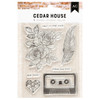 3 Pack - American Crafts Cedar House Clear Stamps-7/Pkg - 34030348 - 765468083728