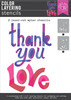 Hero Arts Color Layering Stencil Set 5.25"X6.5"-Thank You Love HA-SA266 - 085700944182