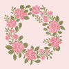 Sara Signature Floral Elegance Layering Stencil 5"X5"-Floral Wreath - TEN5FLWR
