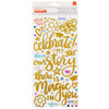 Shimelle Main Character Energy Thickers Stickers 123/Pkg-Phrase Gold Glitter - SHMCE115 - 765468045504