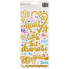 Shimelle Main Character Energy Thickers Stickers 123/Pkg-Phrase Gold Glitter - SHMCE115
