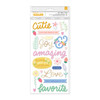 American Crafts Hello Little Girl Thickers Stickers 50/Pkg-Phrase, Gold Foil - 34025801 - 765468076232