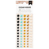 American Crafts Cedar House Enamel Dots 60/Pkg-Gold Foil 34030345 - 765468083698