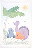 Jack Dempsey Stamped White Quilt Crib Top 40"X60"-Dinosaurs - 4060 941