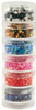 6 Pack - Craft Medley Bead Storage Screw-Stack Canisters 6/Pkg-1.5"X.75" - PB810