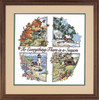 Dimensions Stamped Cross Stitch Kit 14"X14"-A Season For Everything - 3174
