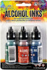 Tim Holtz Alcohol Ink .5oz 3/Pkg-Rustic Lodge-Bottle/Terra-Cotta/Denim - TAK-19770 - 789541019770