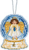 3 Pack - Mill Hill Counted Cross Stitch Ornament Kit 3.25"X2.5"-Angel Snow Globe (14 Count) - MH16-1935
