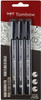 3 Pack Tombow MONO Drawing Pens 3/Pkg-0.1mm, 0.3mm & 0.5mm Black 66403 - 085014664035