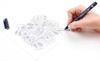 3 Pack Tombow MONO Drawing Pens 3/Pkg-0.1mm, 0.3mm & 0.5mm Black 66403