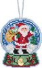 3 Pack Mill Hill Counted Cross Stitch Ornament Kit 3.25"X2.5"-Santa Snow Globe (14 Count) MH16-1931