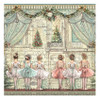 Stamperia Polyester Fabric 12"X12" 4/Pkg-The Nutcracker - 5A0029KV-1GCSQ