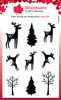 Woodware Clear Stamps Paintable Baubles 4"X6"-Singles Reindeer 5A002B5K-1GDND - 5055305989210