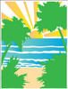 Crafter's Workshop Layered Card Stencil 8.5"X11"-Tropical Sunset - TCW8.5-1GF41 Crafter's Workshop Layered Card Stencil 8.5"X11"-Tropical Sunset - TCW8.5-1GF41