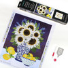 Camelot Dots Diamond Art Kit 15.7"X20"-White Sunflowers - 5A002CQJ-1GG8H