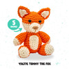 Bucilla Amigurumi Kit-5" T-Shirt Yarn Fox 5A002CT3-1GGB1