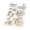 Pinkfresh Studio Clear Stamp Set 4"X6"-Holiday Bicycle - 5A002CM7-1GG4B - 736952886309