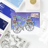 Pinkfresh Studio Clear Stamp Set 4"X6"-Holiday Bicycle - 5A002CM7-1GG4B